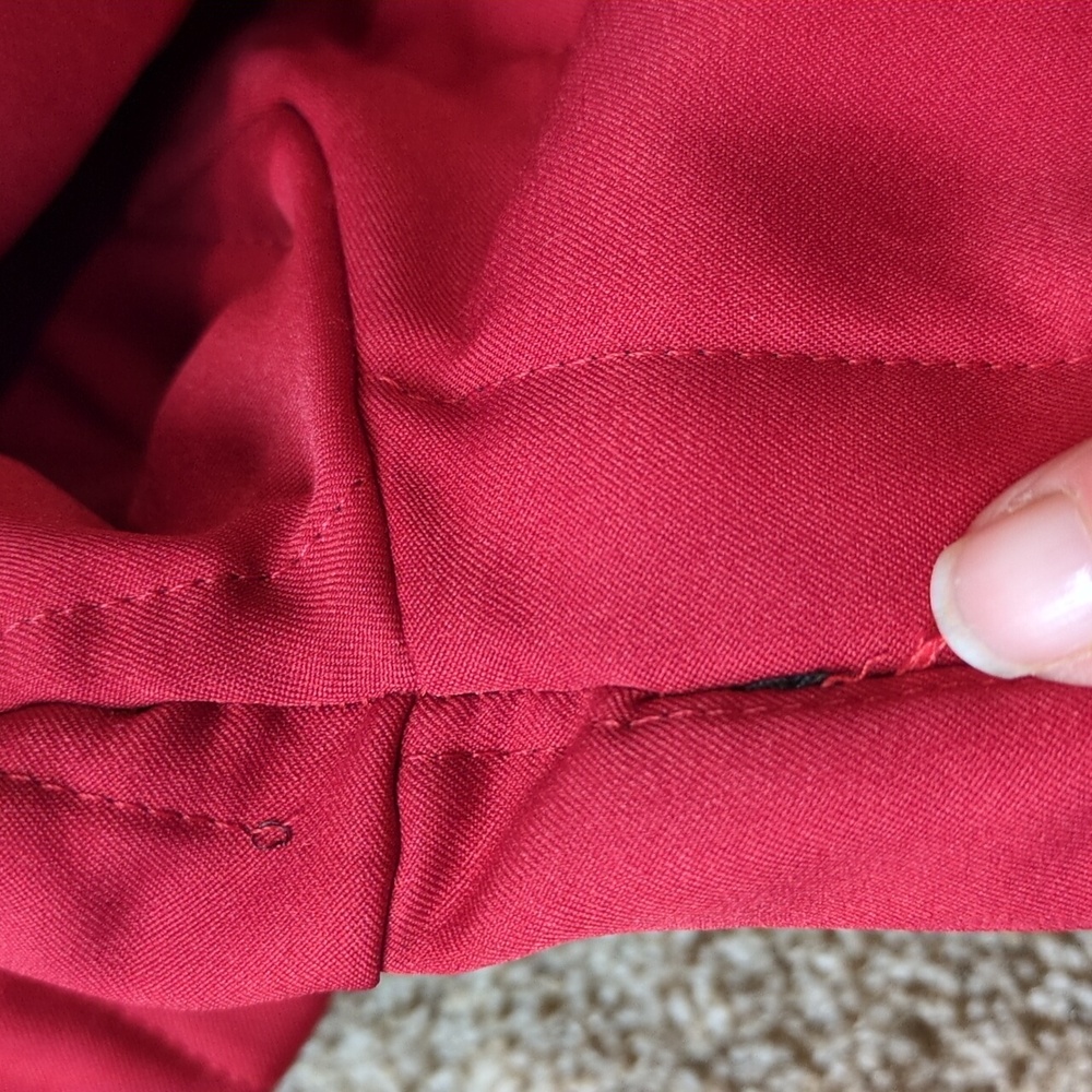 Lonquil Red Quilted Blazer Women's Size 18 Vintage - Picture 11 of 13